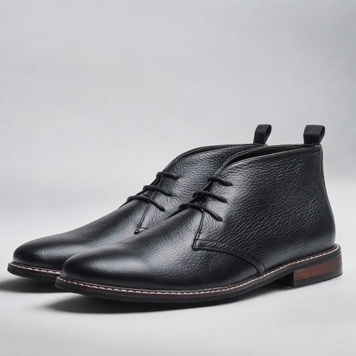 Bottines homme à lacets en cuir tige mi-haute 2