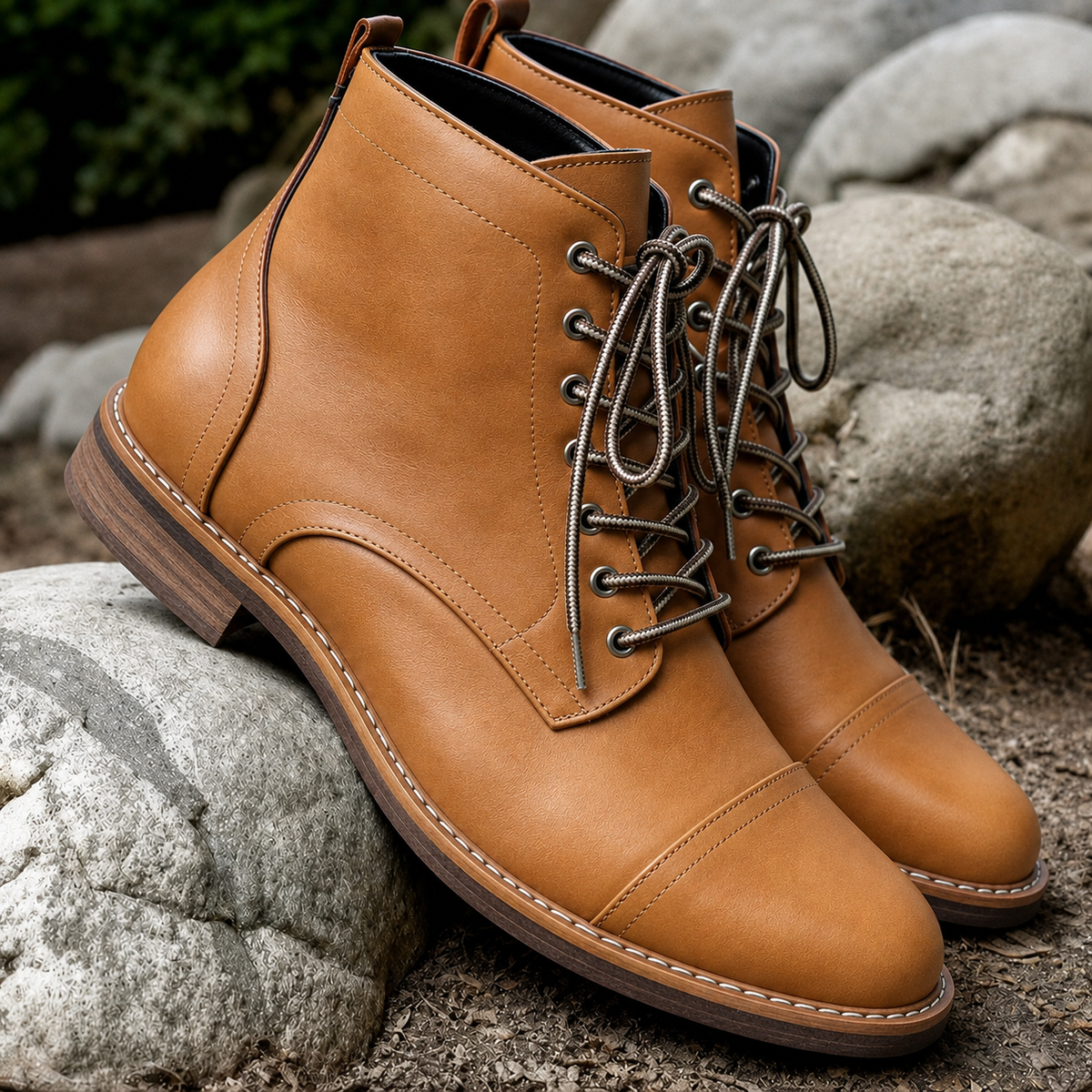 Bottines homme en cuir à lacets bout renforcé 2