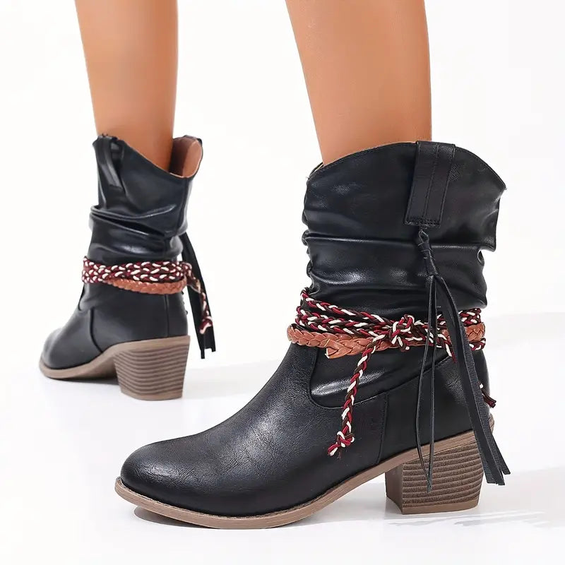 Bottines western femme à bout pointu et surpiqûres 6