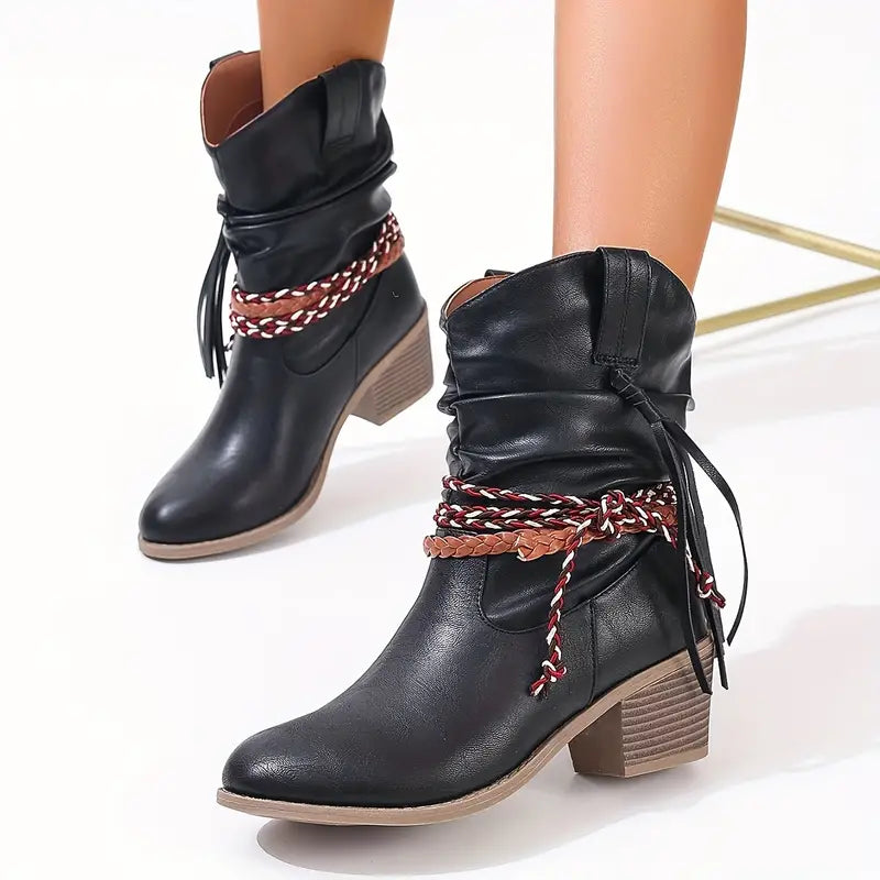 Bottines western femme à bout pointu et surpiqûres 7