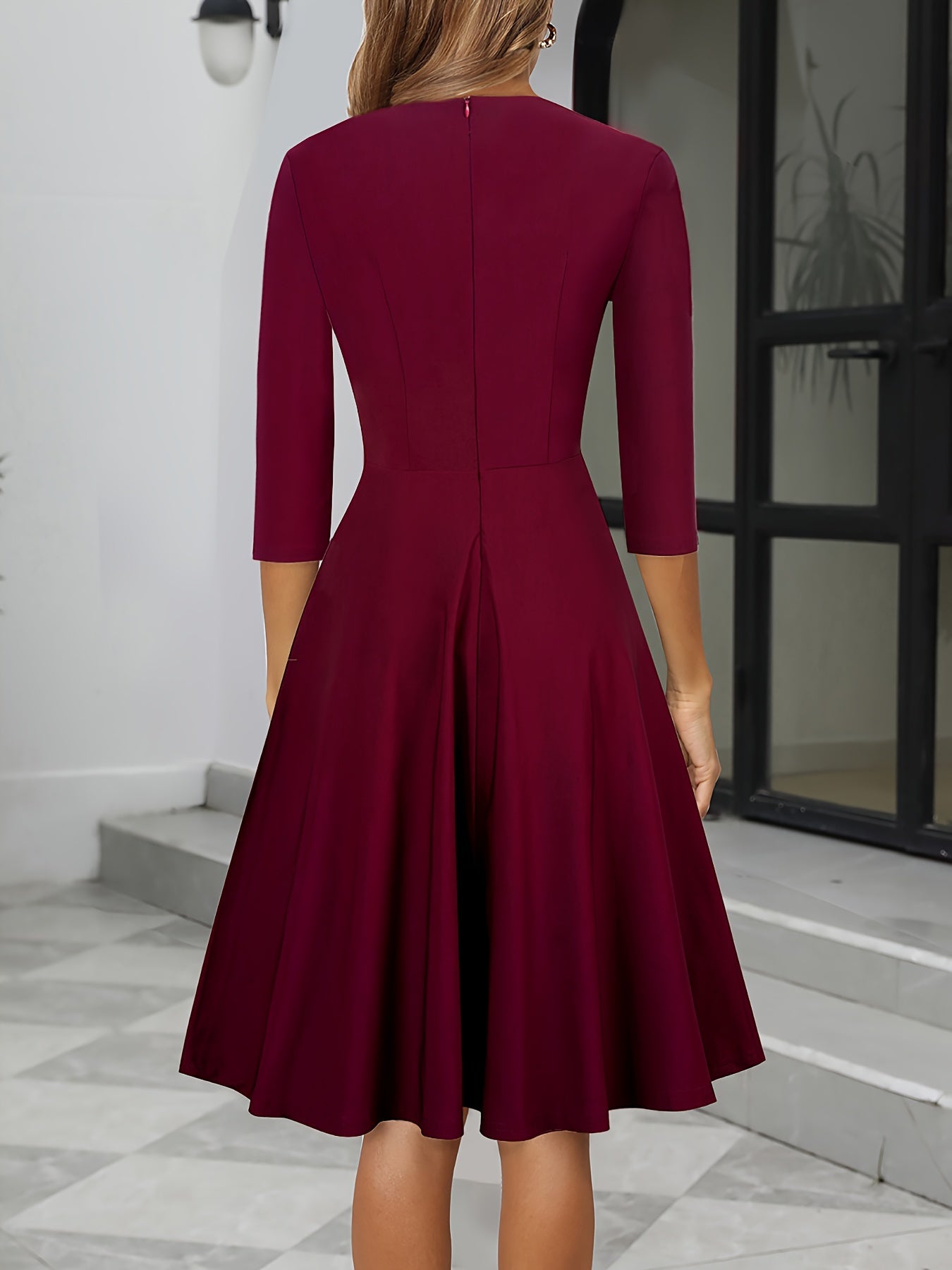 Delphine – Robe midi élégante de soirée femme