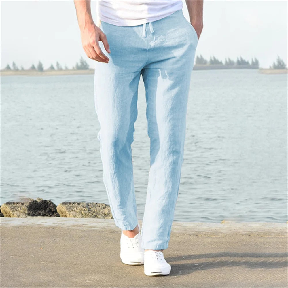 Pantalon homme en lin léger – confort estival et style décontracté