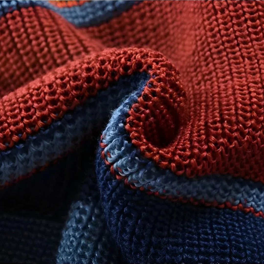Cardigan homme à col châle rayé rétro 6