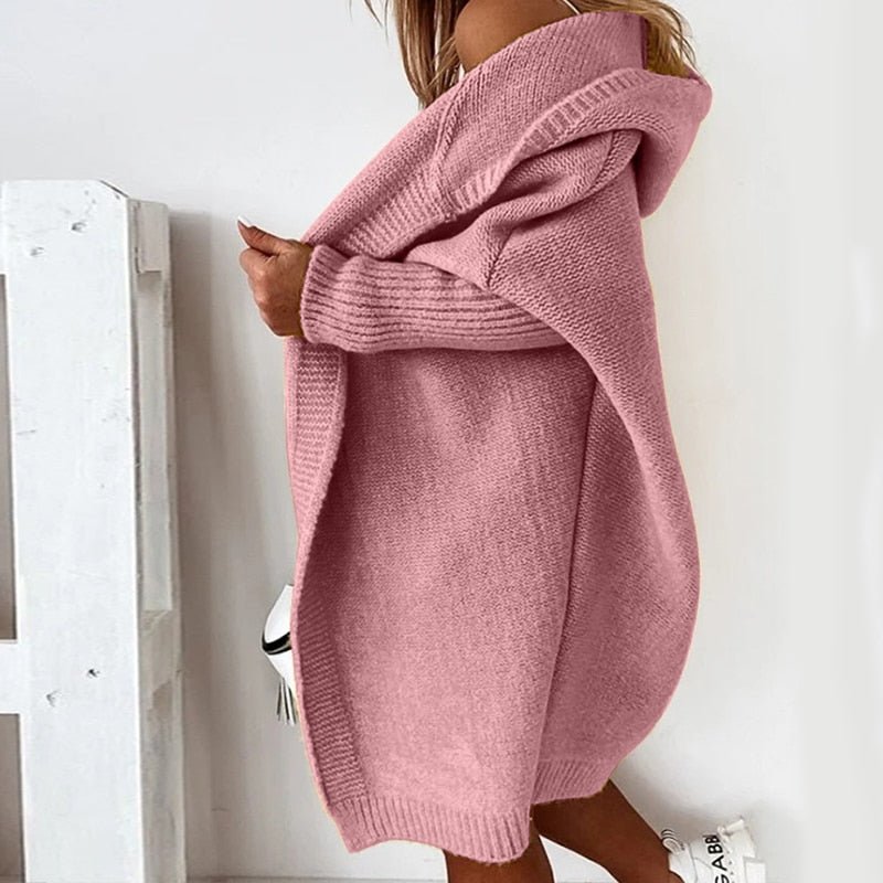 Soline – Gilet femme long à capuche