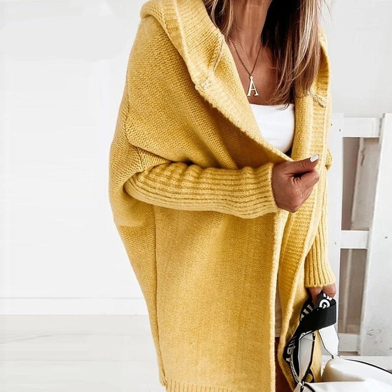 Soline – Gilet femme long à capuche