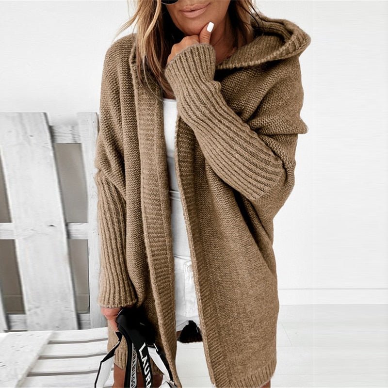 Soline – Gilet femme long à capuche