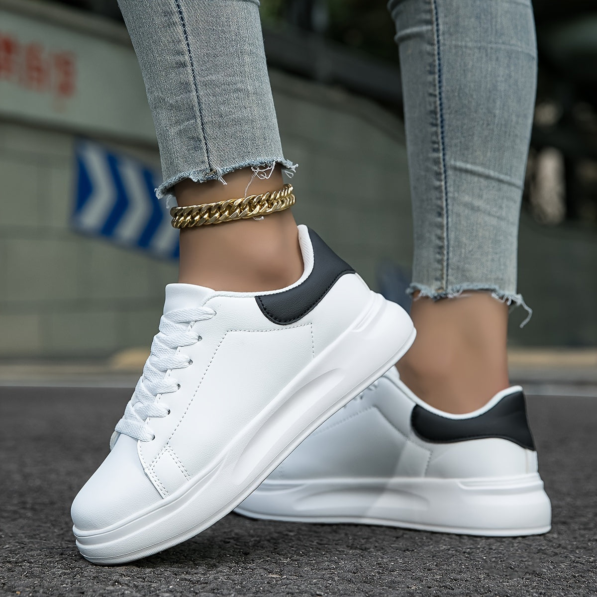Baskets blanches femme – confort renforcé et maintien longue durée