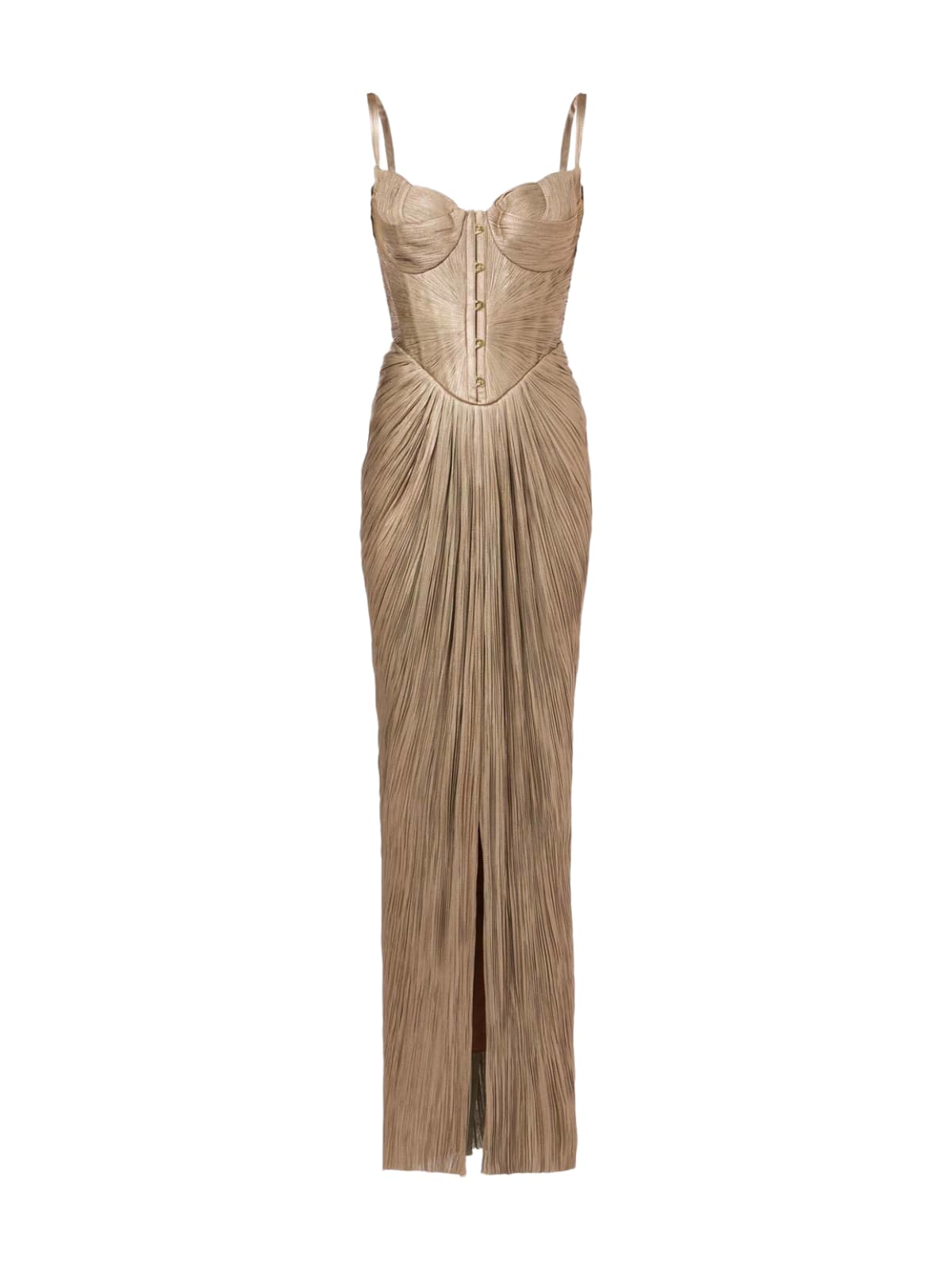 Robe longue bustier de mariage à décolleté cœur et jupe plissée pour cérémonie et soirée