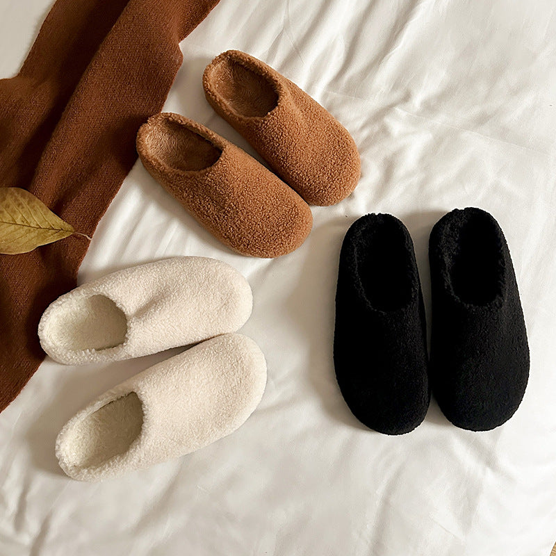 Chaussons d'hiver femme fourrés à semelle antidérapante 4