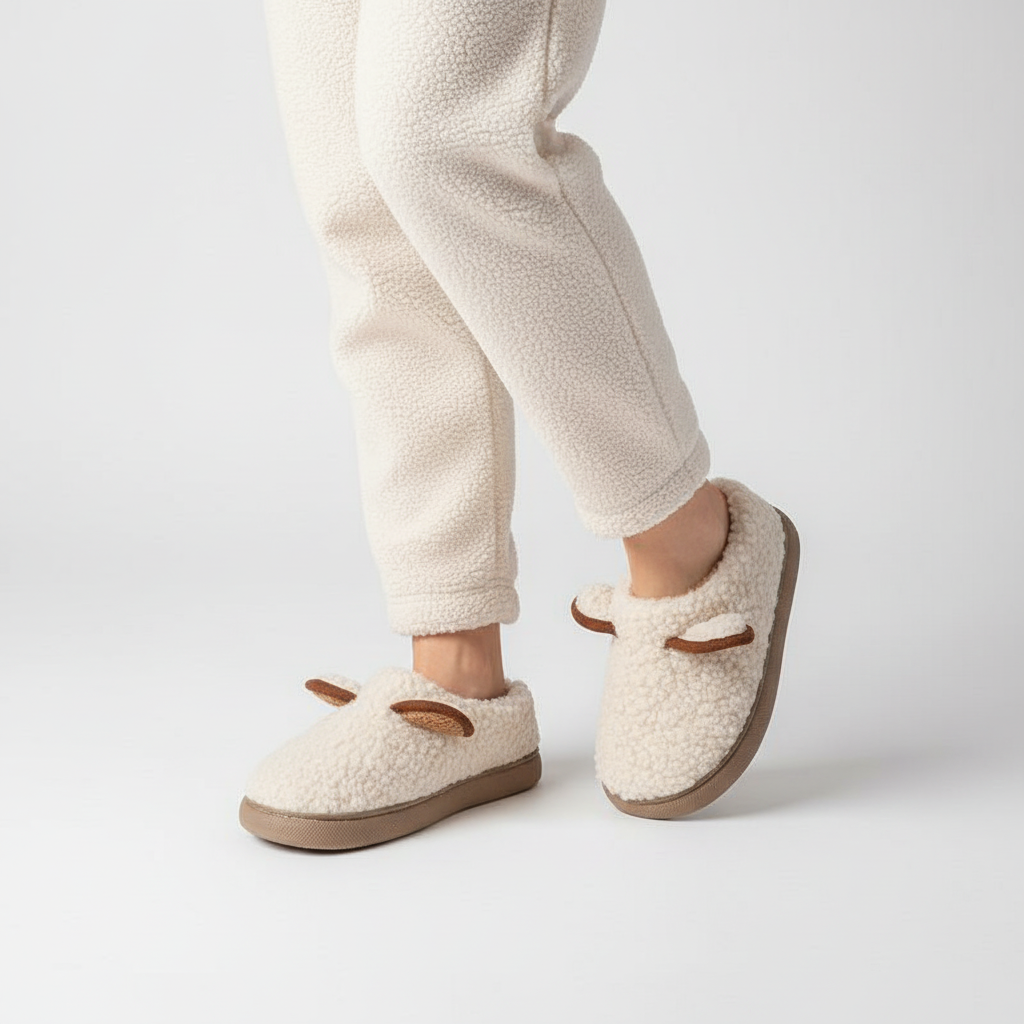 Chaussons d'hiver femme montants à plateforme et détail brodé 3