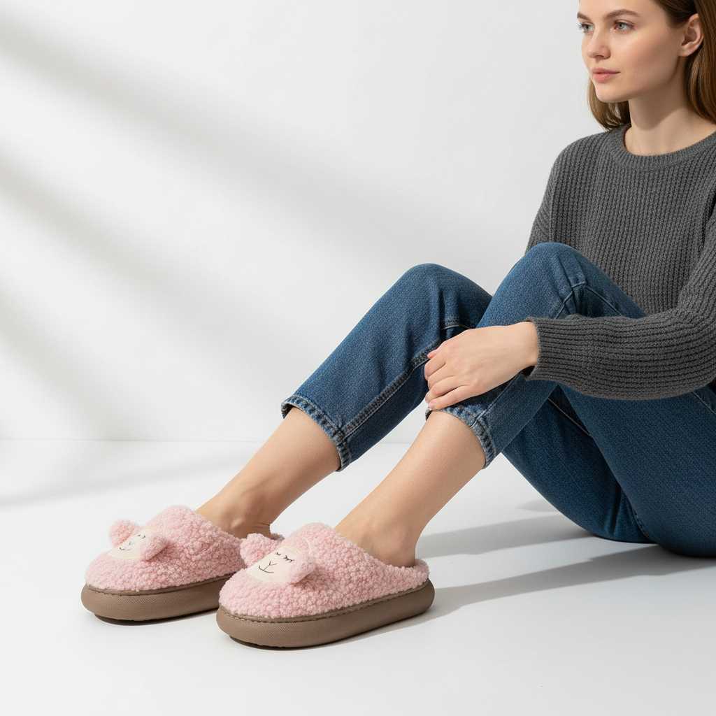 Chaussons d'hiver femme montants à plateforme et détail brodé 5