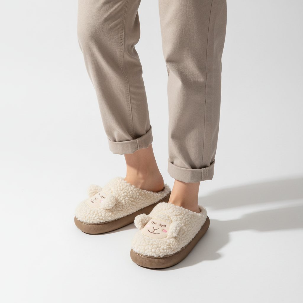 Chaussons d'hiver femme montants à plateforme et détail brodé 6