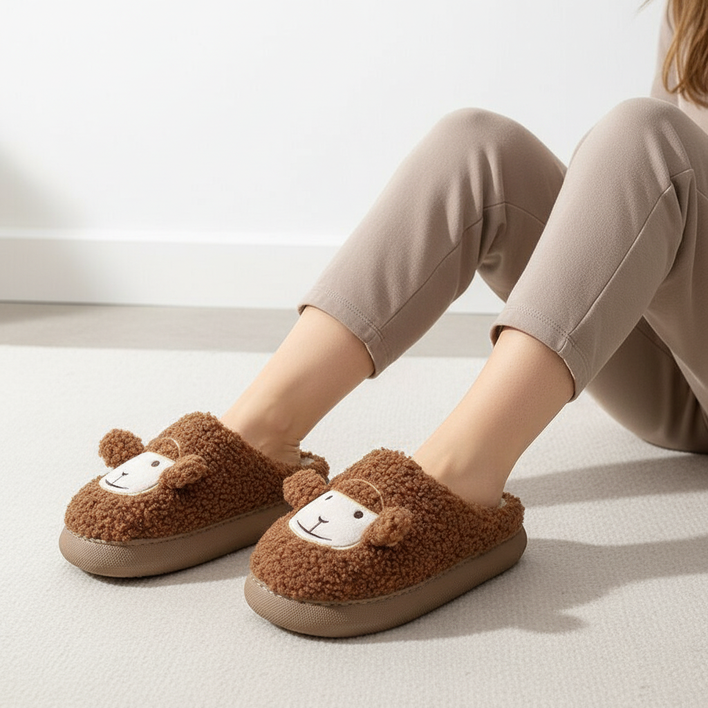 Chaussons d'hiver femme montants à plateforme et détail brodé 7