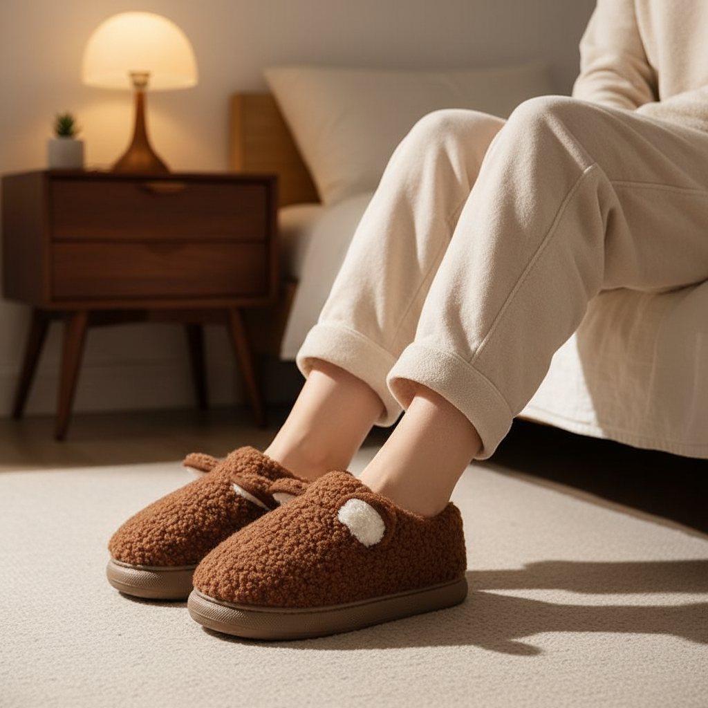Chaussons d'hiver femme montants à plateforme et détail brodé 8
