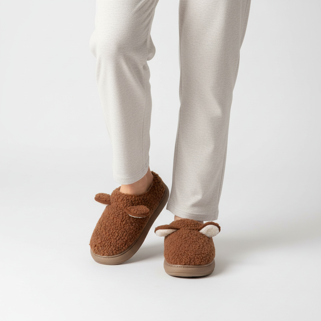 Chaussons d'hiver femme montants à plateforme et détail brodé 9