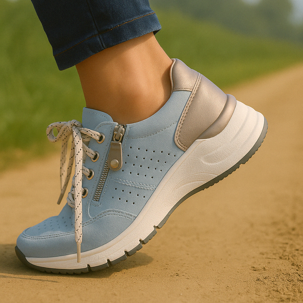 Chaussures de randonnée femme légères à lacets élastiques et zip 8