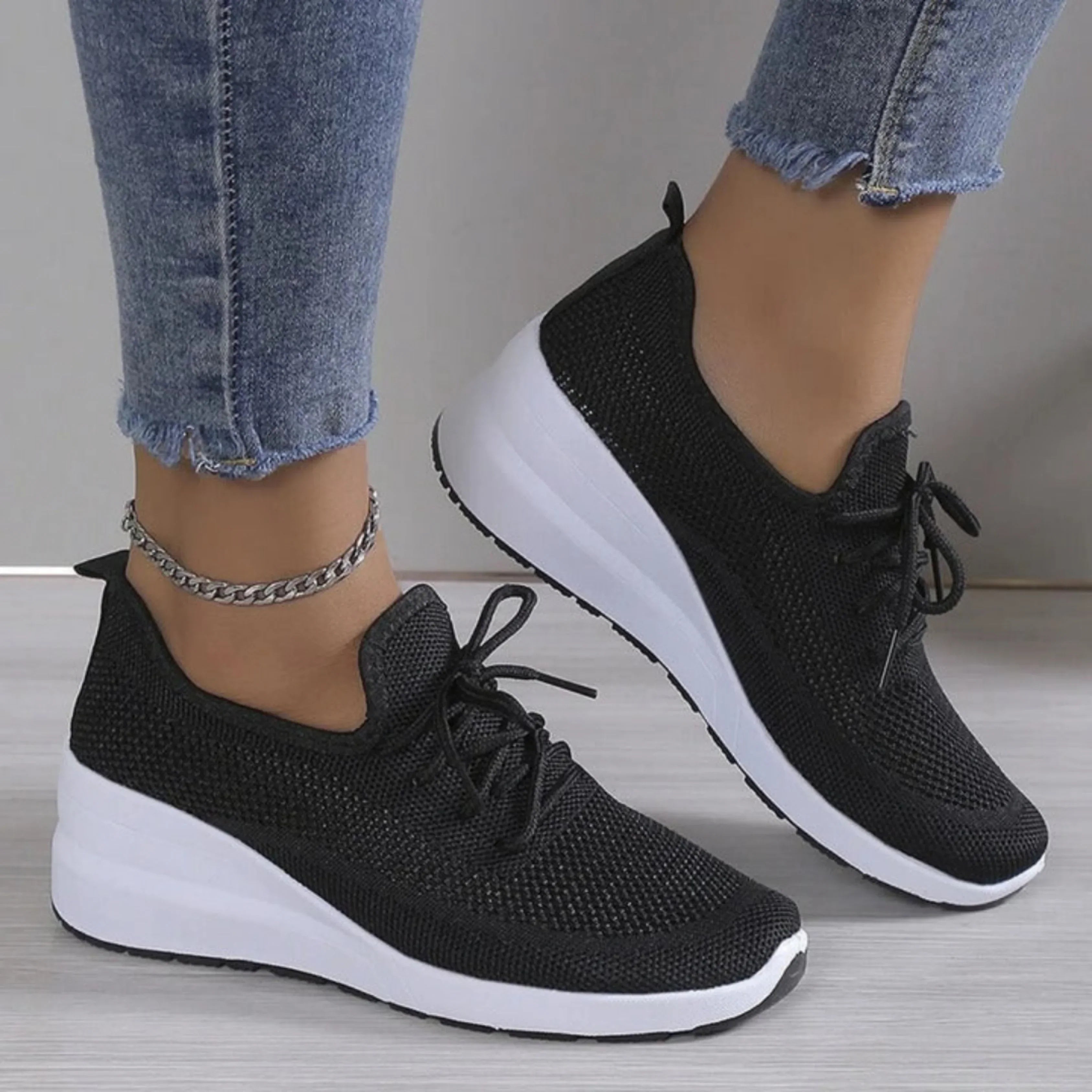 Chaussures femme à enfiler sans lacets, légères et respirantes 1