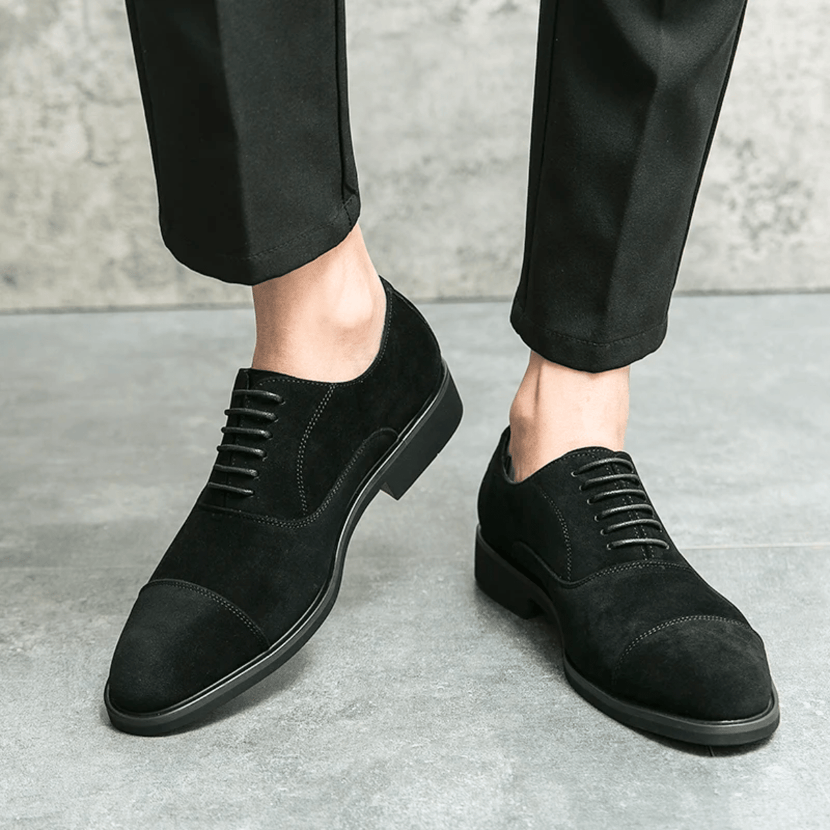 Chaussures richelieu homme en daim à lacets et semelle robuste 6