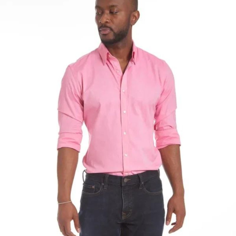 Chemise homme infroissable à fermeture zippée dissimulée manches longues 24