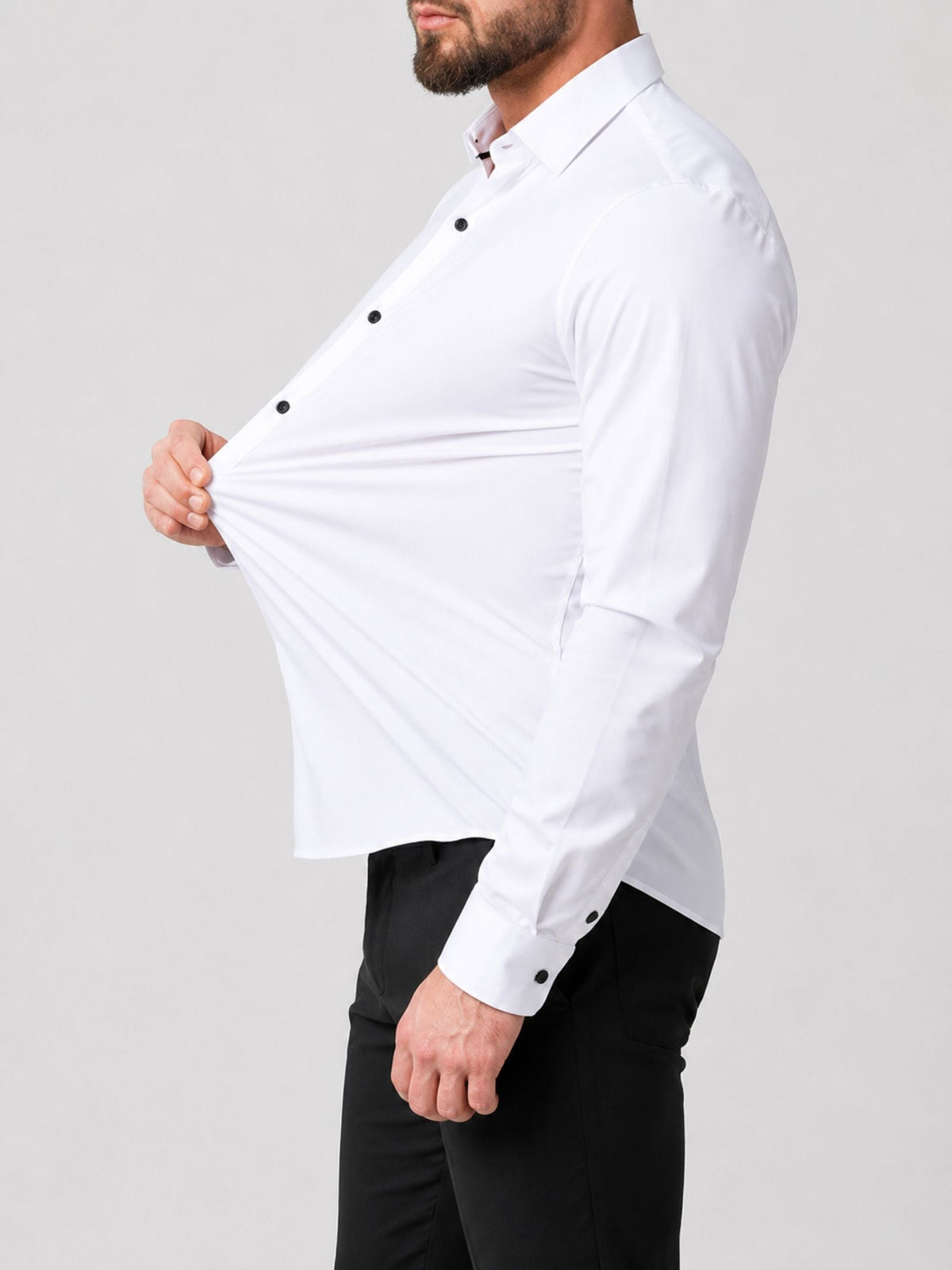 Chemise homme stretch à manches longues coupe cintrée 10