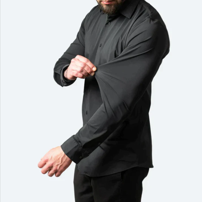 Chemise homme stretch à manches longues coupe cintrée 13