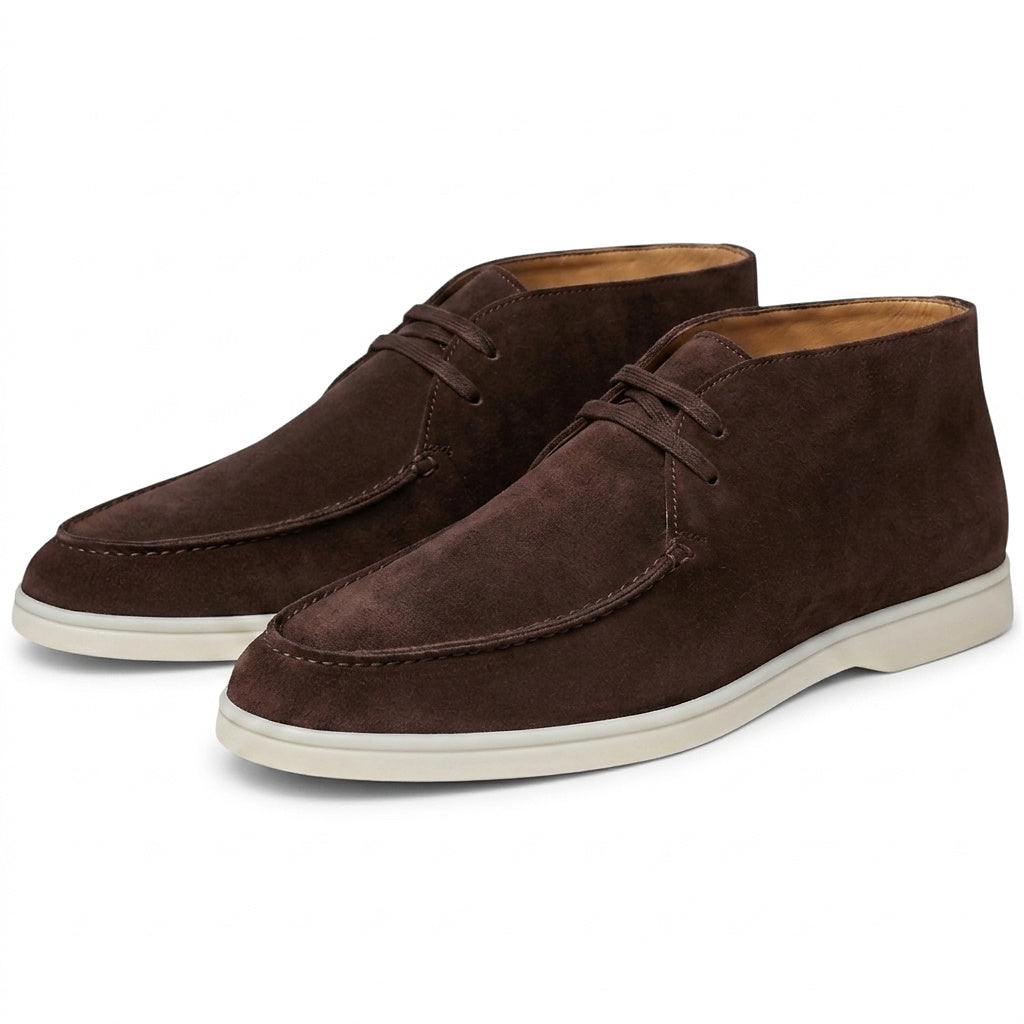 Chukka boots homme en daim à couture mocassin 1