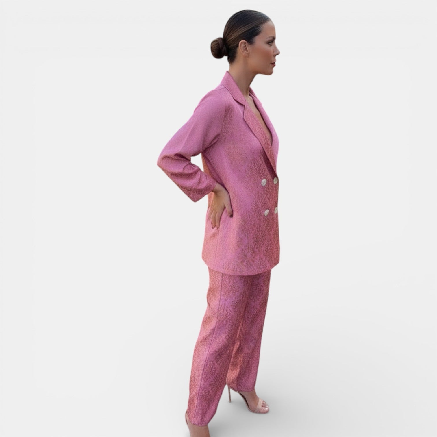Margaux – Ensemble blazer col V et pantalon large femme