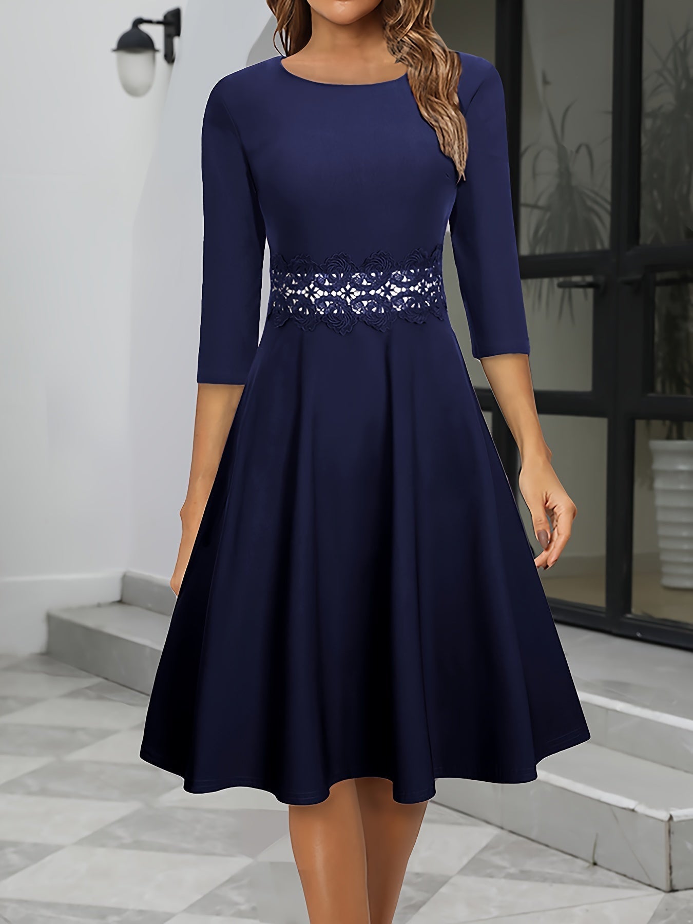 Delphine – Robe midi élégante de soirée femme