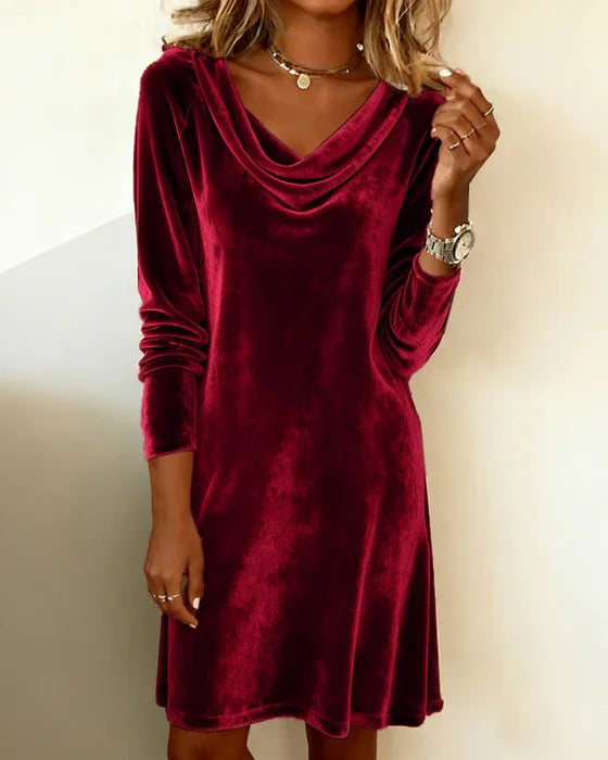 Aurore – Robe d’hiver en velours femme