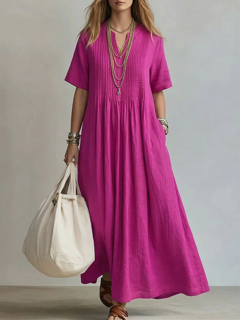 Apolline – Robe d'été plissée élégante femme