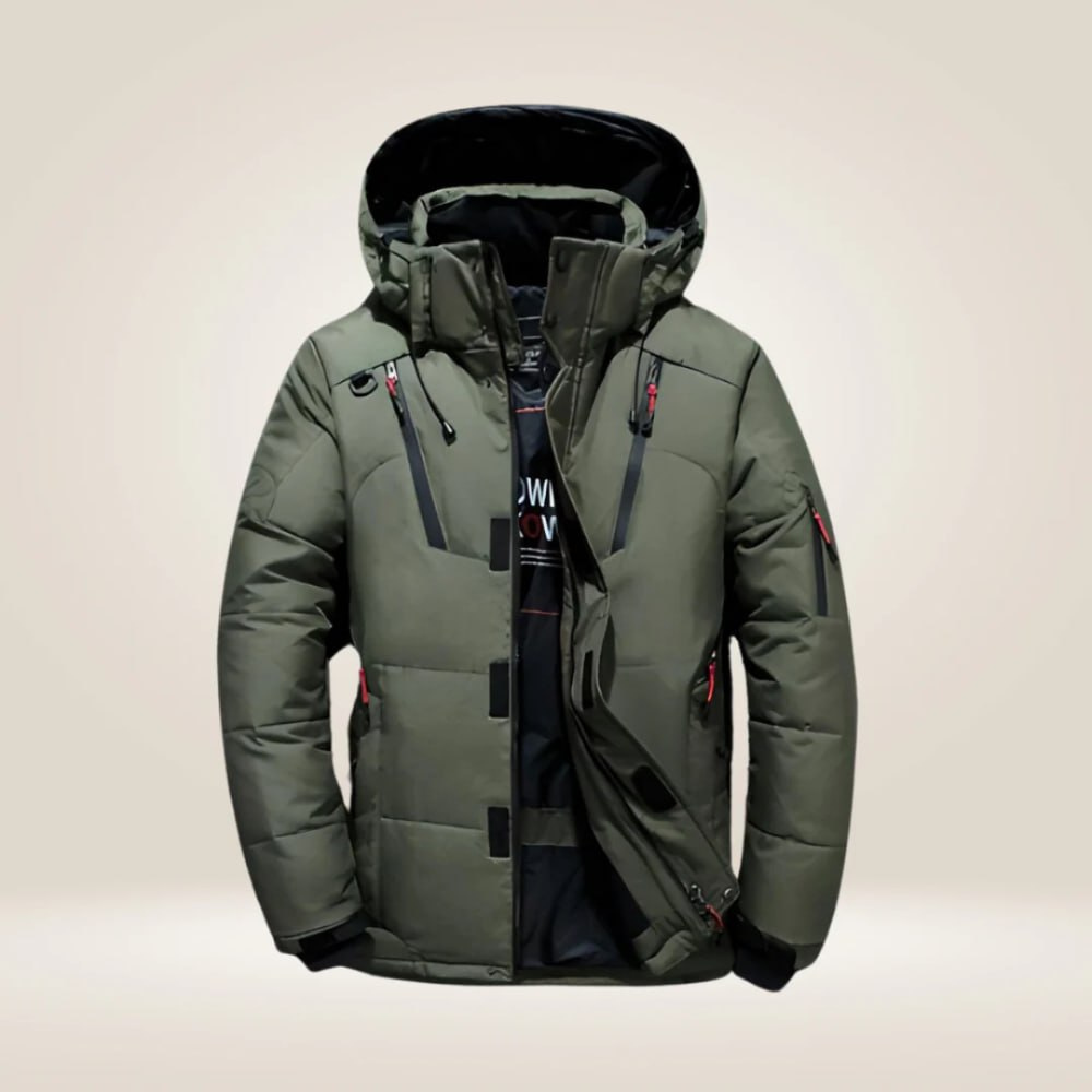 Doudoune hiver homme à capuche amovible déperlante 4