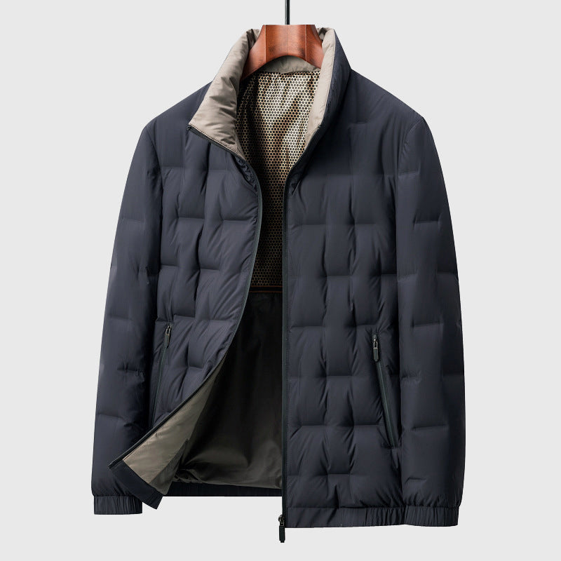 Doudoune homme légère en duvet de canard déperlante et coupe-vent 3