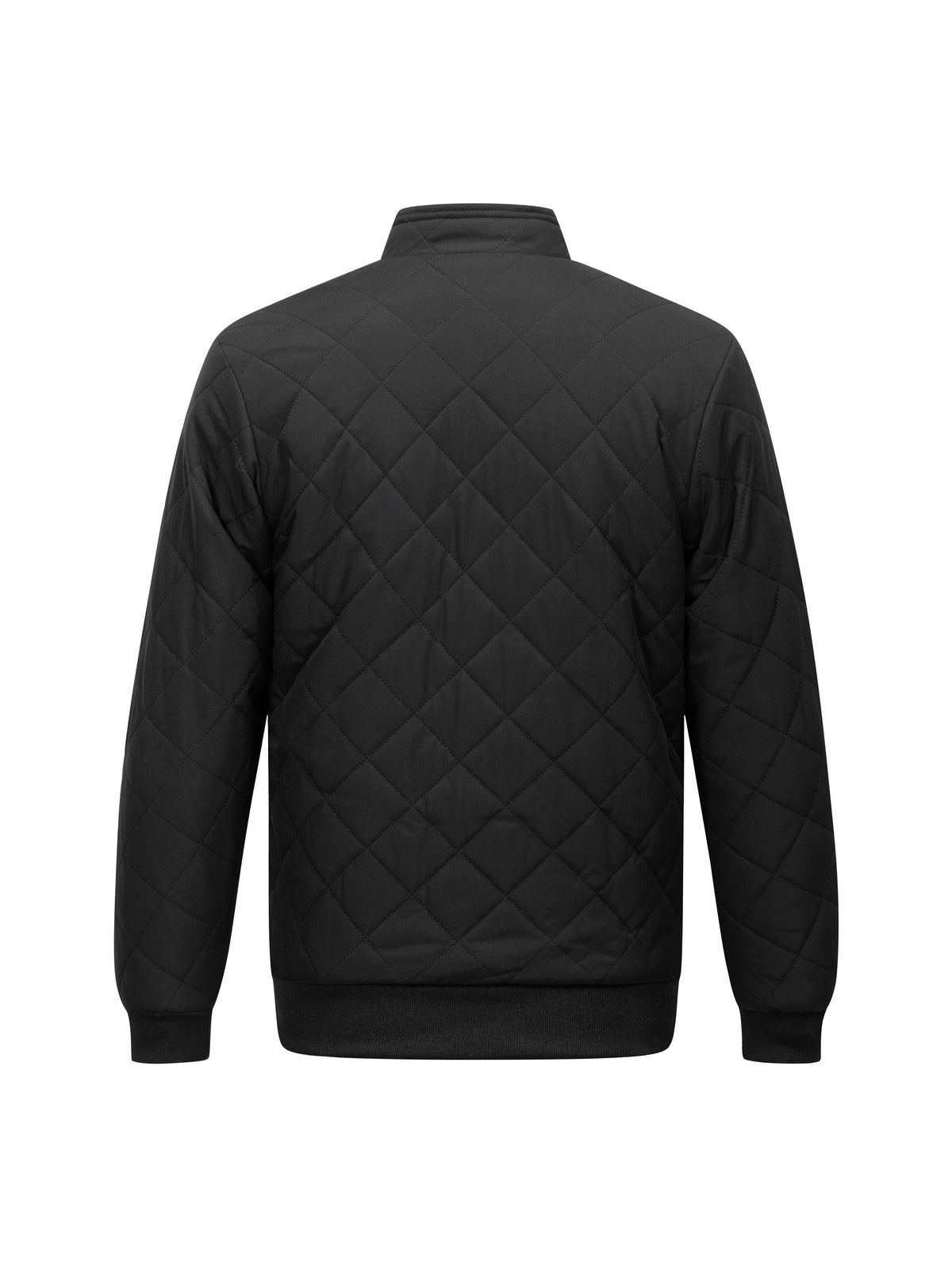 Doudoune homme matelassée courte style bomber à doublure polaire et poche zippée 2