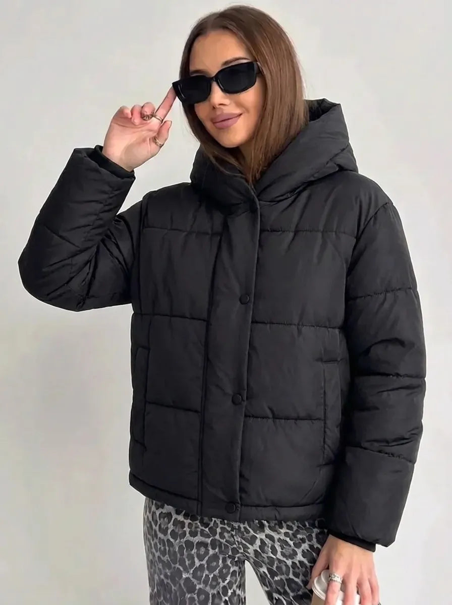 Doudoune oversize femme à capuche avec poches intégrées 4