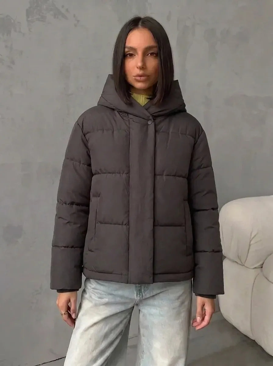 Doudoune oversize femme à capuche avec poches intégrées 5