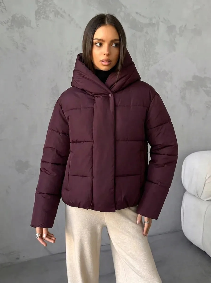 Doudoune oversize femme à capuche avec poches intégrées 7