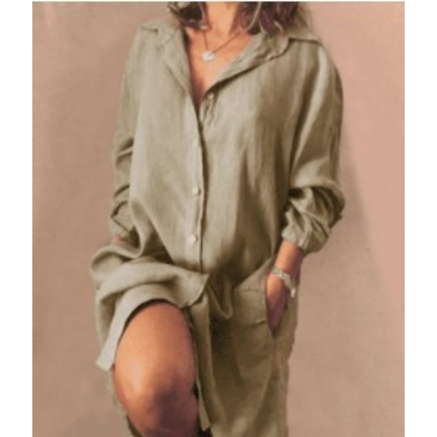 Blouse longue pour femme – élégance fluide et confort raffiné