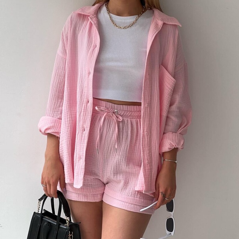 Camille – Ensemble en coton élégant femme