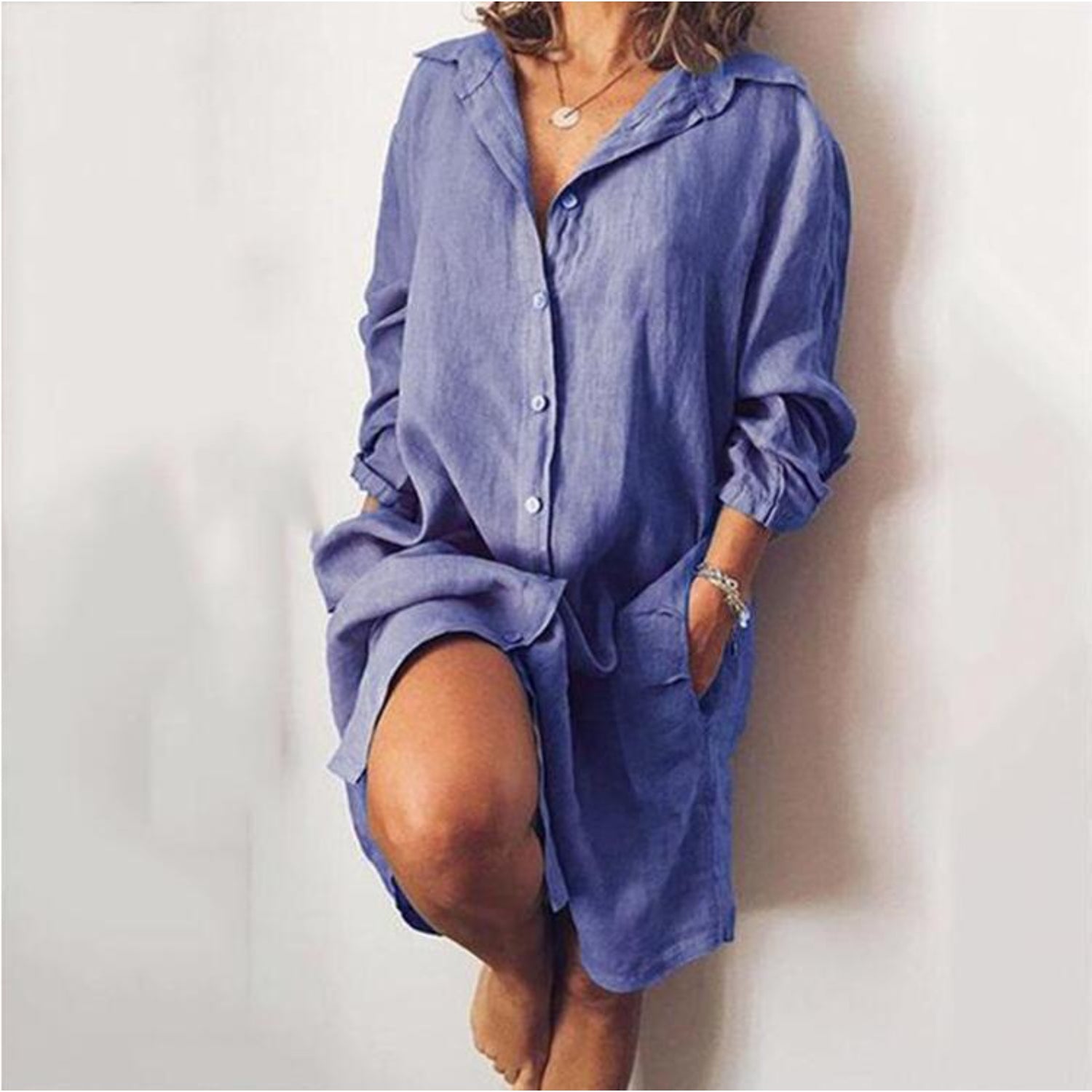 Blouse longue pour femme – élégance fluide et confort raffiné