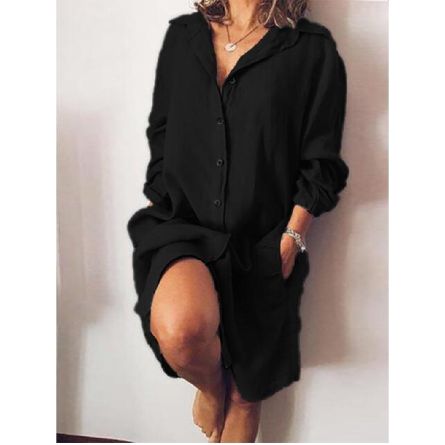 Blouse longue pour femme – élégance fluide et confort raffiné