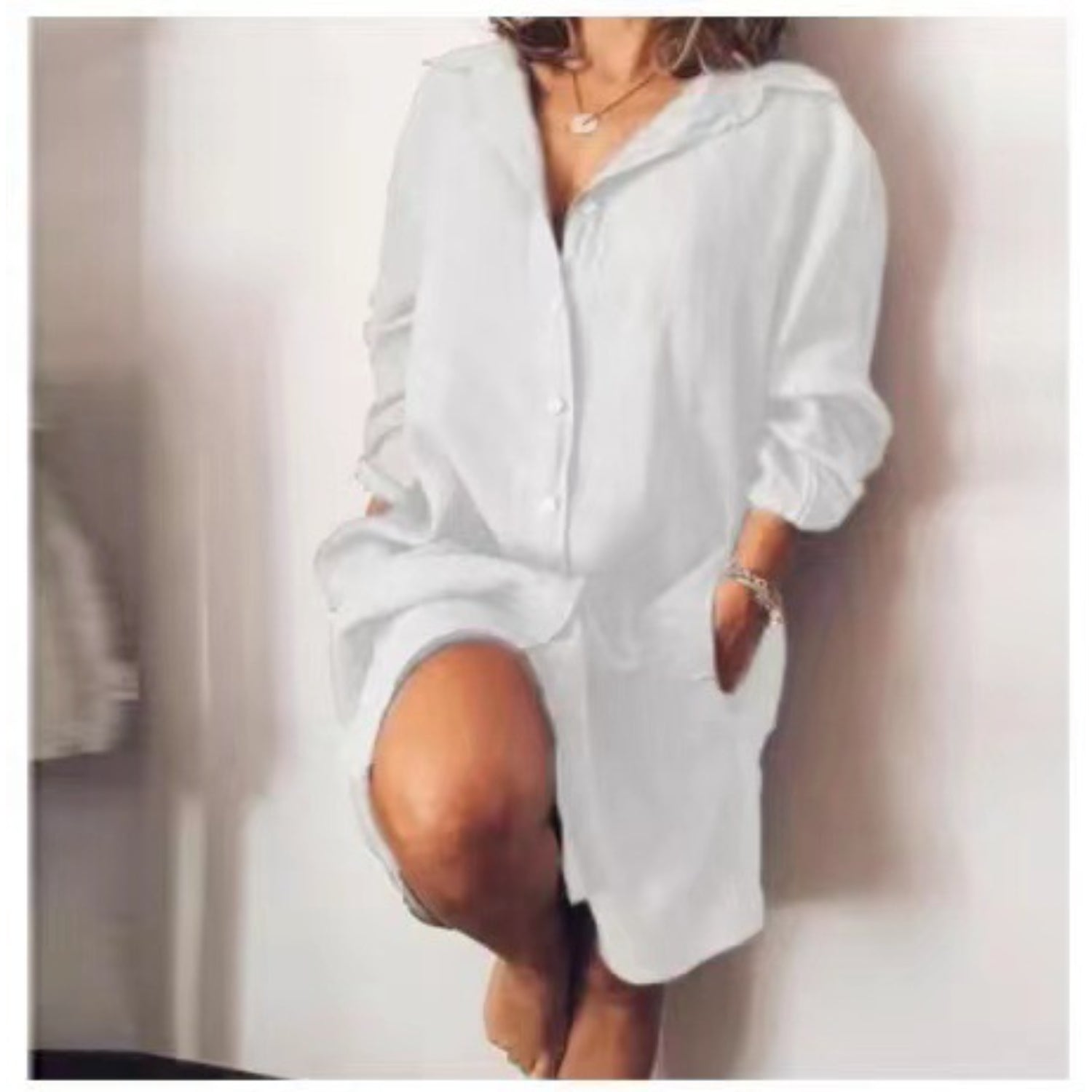 Blouse longue pour femme – élégance fluide et confort raffiné