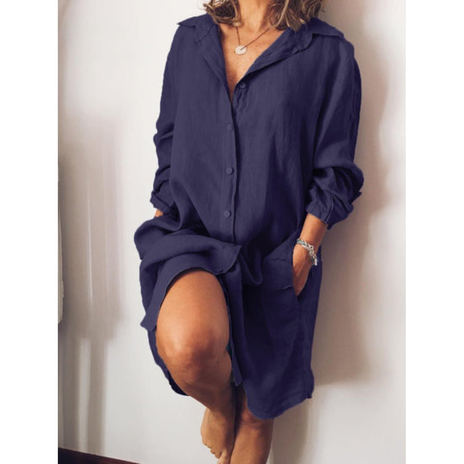Blouse longue pour femme – élégance fluide et confort raffiné