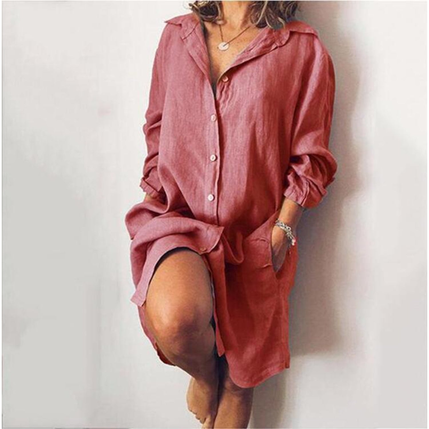 Blouse longue pour femme – élégance fluide et confort raffiné