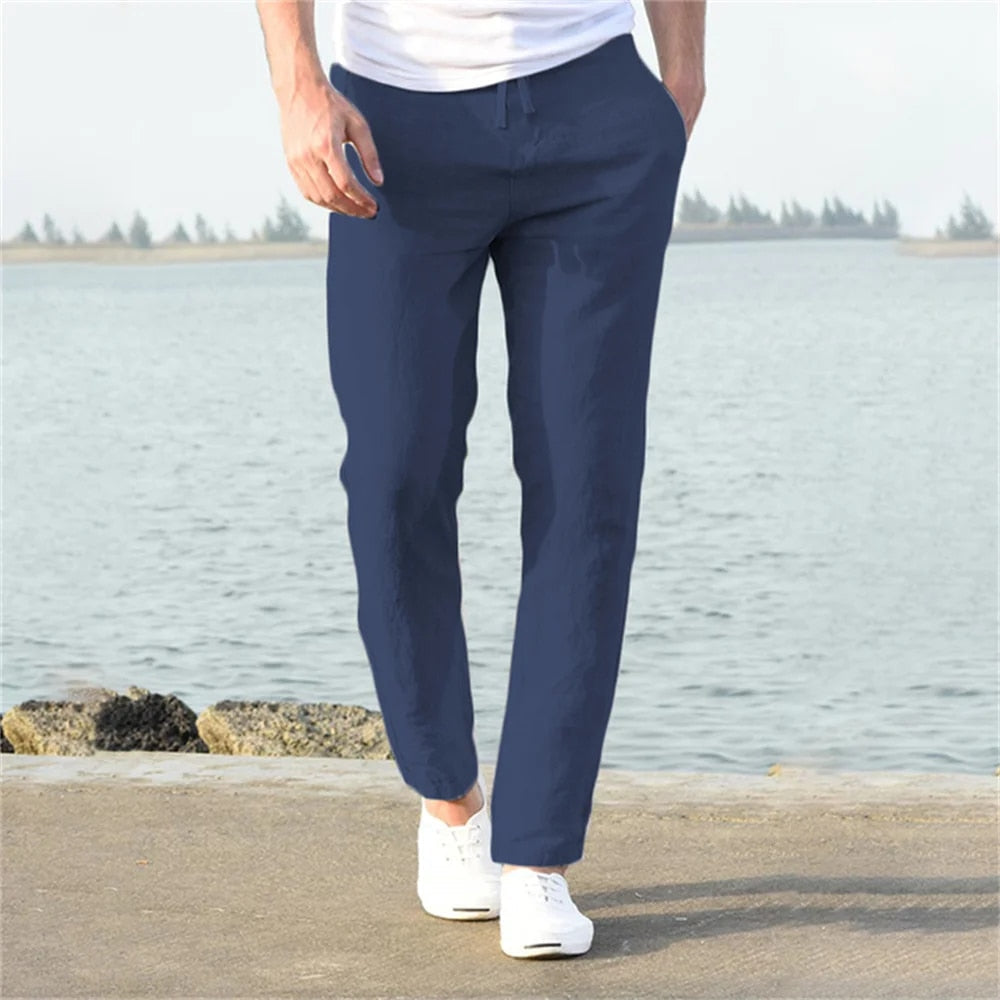 Pantalon homme en lin léger – confort estival et style décontracté