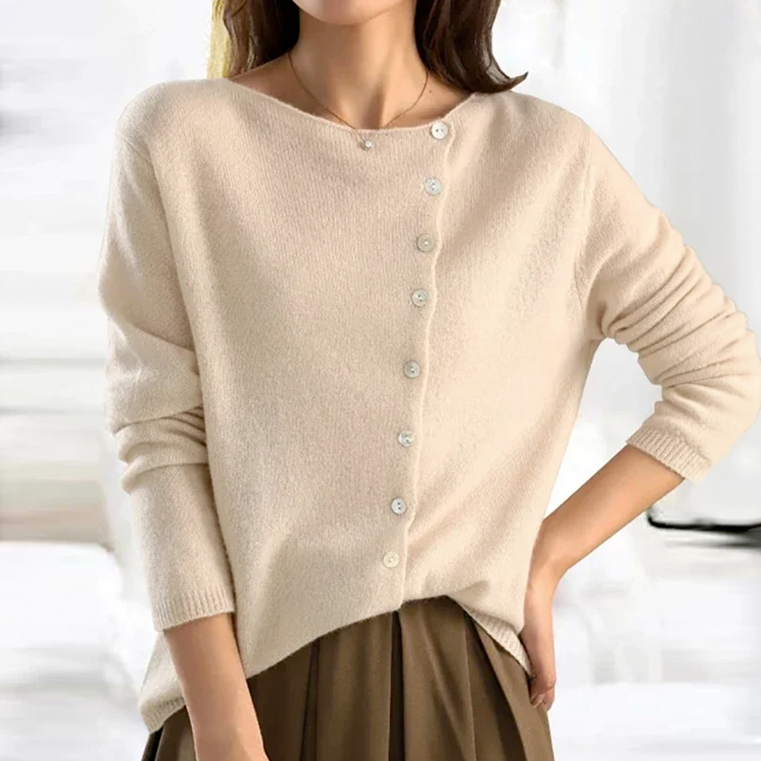 Élodie – Gilet femme boutonné