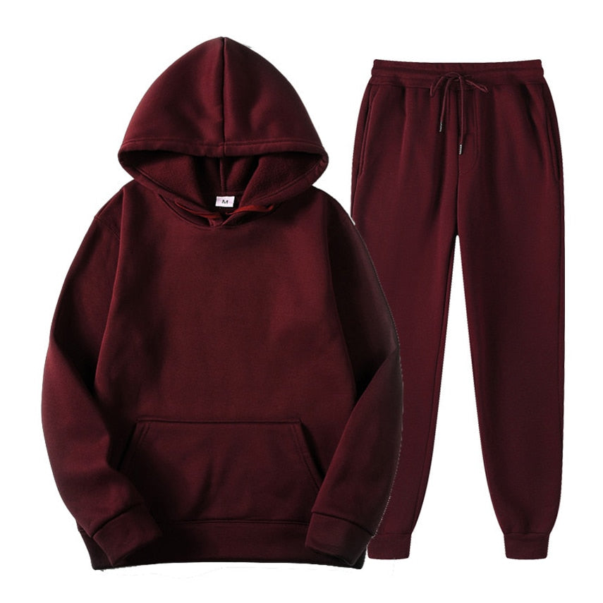 Ensemble jogging femme deux pièces à capuche et taille élastique 6