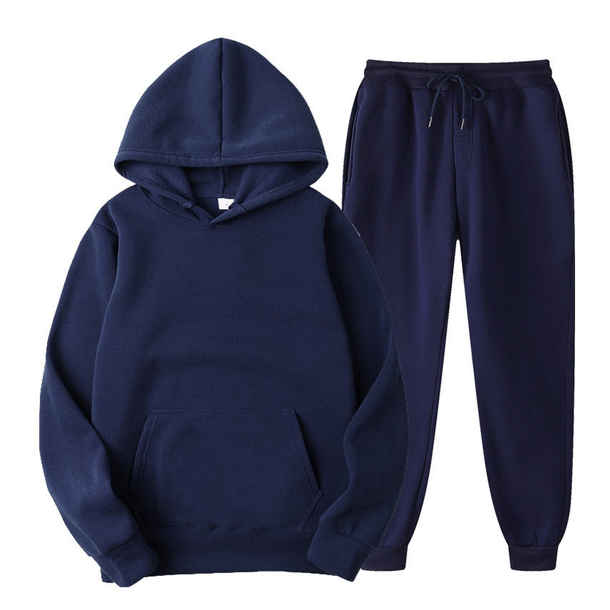 Ensemble jogging femme deux pièces à capuche et taille élastique 7
