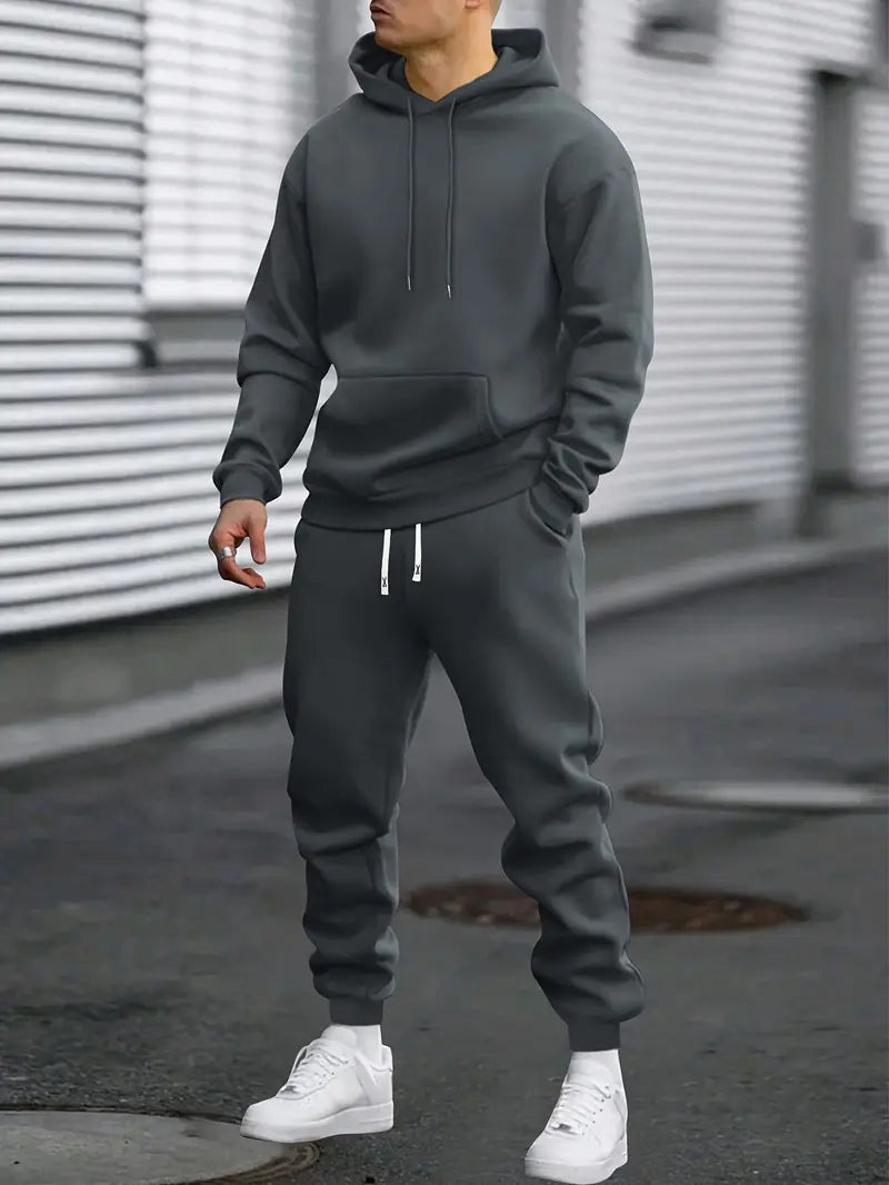 Ensemble survêtement homme sweat à capuche et jogger en molleton 5