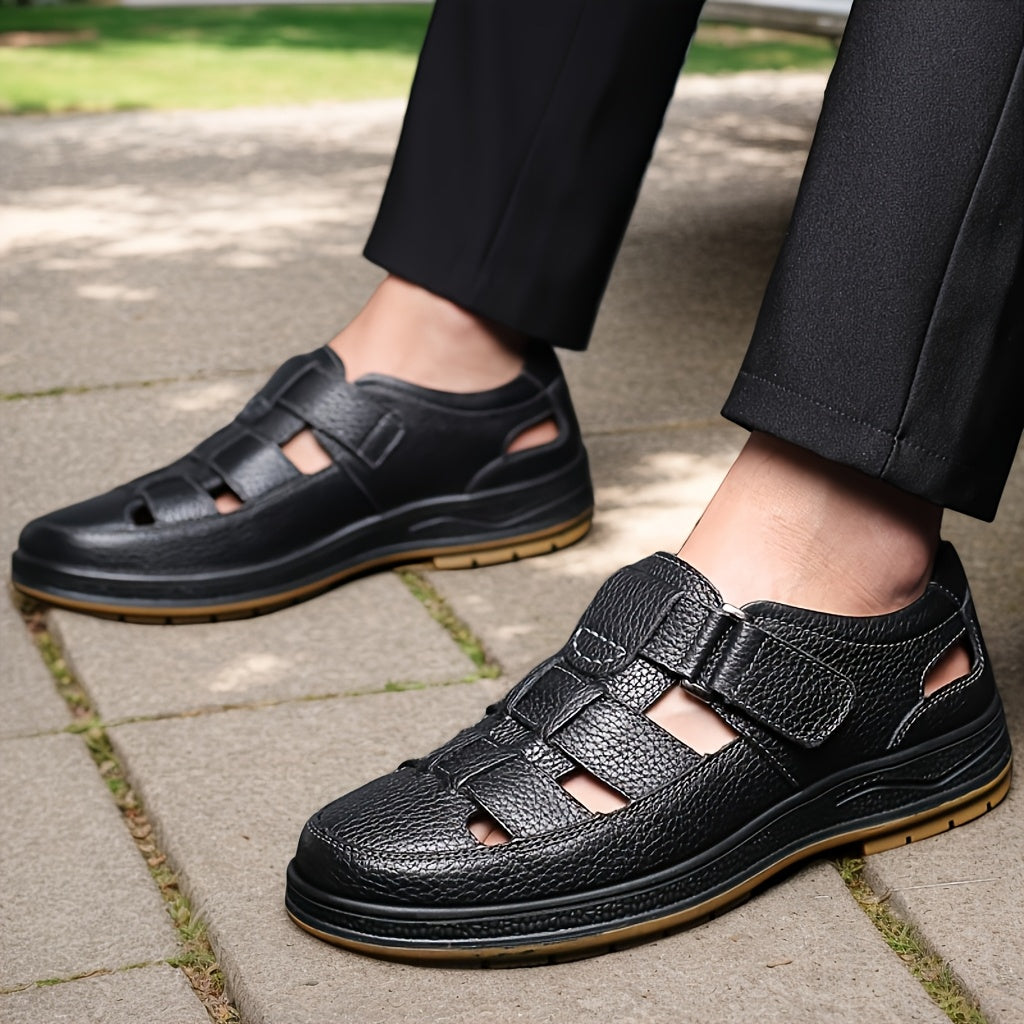 Sandales d’été homme – cuir respirant, confort durable et style décontracté