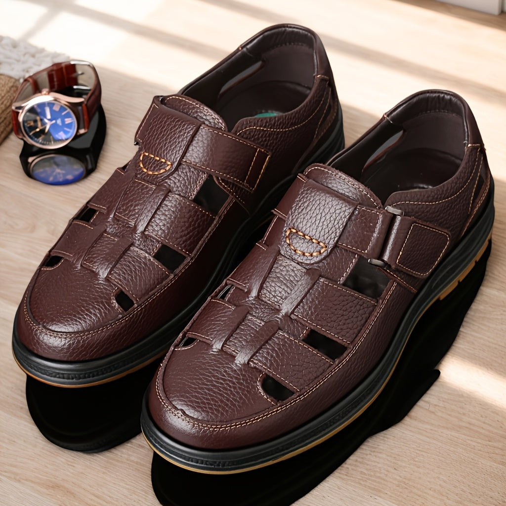 Sandales d’été homme – cuir respirant, confort durable et style décontracté